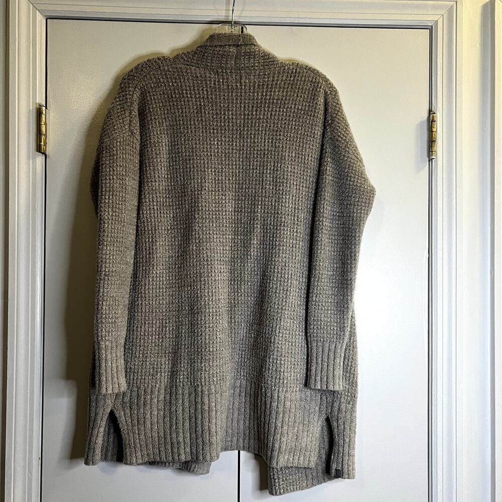 Barefoot Dreams Cozychic Lite Long Weekend Waffle Knit Light gray Cardigan S - Picture 6 of 6